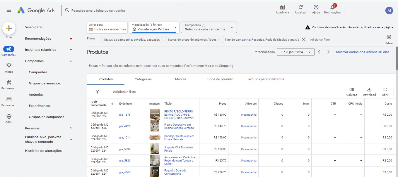 Listagem Paga Google Ads